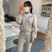 여성 골지 후드 집업 트레이닝복 봄 보세 조거 츄리닝 운동복 상하 세트