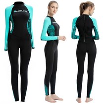 스킨스쿠버 슈트 래쉬가드 잠수복 스실크 전신 잠수복 원피스 스쿠버 스노클링 서핑 수영 수중 속건 선 스, XL