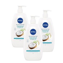 니베아 코코넛 앤 호호바 오일 샤워젤 바디워시 클렌저 1L Nivea Coconut Jojoba Oil Shower Gel, 3개
