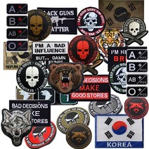 밀리터리 전술 패치 와펜 군 가방 옷 모자 벨크로 찍찍이 서바이벌 패치, C14