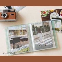 엽서바인더 4x6 인생 네컷 4컷 6컷 콜렉트북 스티커 사진 보관 티켓북 하루필름 셀픽스, 02 Vintage check