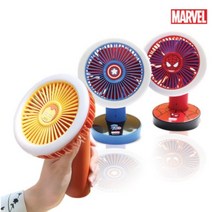 마블 탁상용 핸디 겸용 LED 선풍기 무선 저소음 써큘레이터 각도조절 휴대용 충전식 아이언맨 캡틴아메리카 캐릭터 선풍기