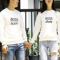 빈스패밀리 보스 커플티셔츠 특양면 기모 맨투맨 커플룩 국내산