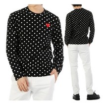 꼼데가르송 AZ T166 BLACK 레드와펜 폴카 도트 티셔츠