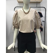 티렌 W_레이스업 소매리본 블라우스_L173PSC061