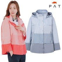 PAT 블럭 메모리 후드 숏 점퍼 1F21301