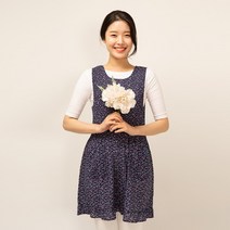 [바보사랑] [이솔홈] 수선화 쉬폰 원피스 앞치마[이솔홈], 상세 설명 참조, 색상:네이비