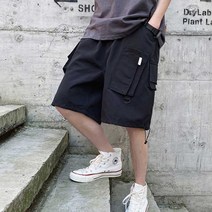 남성 편한 이지룩 주머니 포켓 루즈핏 와이드 반바지