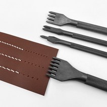 [당신의가죽] 블랙 다이아몬드 치즐 세트(1+2+4+6날) 3mm 4mm 5mm, 4mm(1+2+4+6날)
