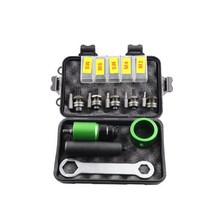 팝너트건 리벳건 HIFESON M3 M4 M5 M6 M8 전기 건 어댑터 리벳 헤드 너트 드릴 어댑터 리베터 커넥터 수공구 키트 리벳팅 세트, Rivet head M3-M8, 러시아