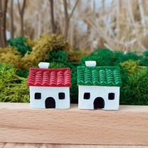 2컬러 미니 하우스 세트 피규어 미니어처 장식용 테라리움 소품 MP46