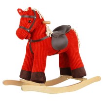 트로이목마 흔들목마 선물 말타기 시소 거실 놀이, 흔들마-레드