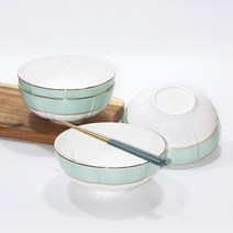 한국도자기 본차이나 더로얄 면기세트 4p 국그릇 18cm, 4개