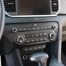 JS automotive 기아 올뉴스포티지QL 차량전용 센터페시아 공조기 오디오 패널 카본 튜닝몰딩, 유광실버카본