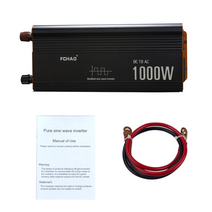 차량용 인버터 파워뱅크 캠핑용 차박 충전기 fchao 1Kw ups 수정 사인파 led 디스플레이 12v24v 220v범용 소켓 액세서리 태양 광, 1000w, 12v, 220볼트 50헤르츠