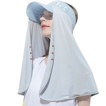 위너리스 와이드 넥커버 얼굴햇빛가리개 부착형 페이스 선가드, 그레이