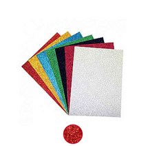 글리터 칼라펠트지(접착) 레드 1장, 레드(접착)1장입