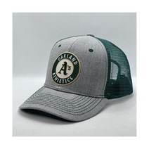 Oakland Athletics 빈티지 Logo BK CAPS Snapback Mesh Trucker Hat Cap OSFM New 636402