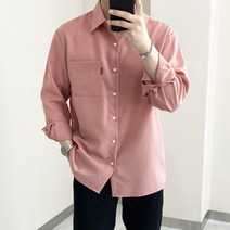 데일트 남자 링클프리 오버핏 봄 셔츠 남방