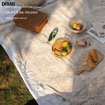 DFMEI 빈티지 아웃도어 피크닉 매트 방습 매트 캠핑 카펫 들고 다니세요., 카키180*230+화이트솔리드입니다방습 천입니다.