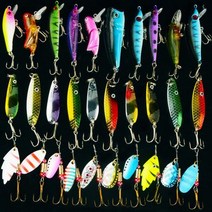 루어 30 개몫 혼합 콜로 낚시 루어 세트 낚시 태클 스푼스피너하드 루어 인공 미끼 Pesca, 협력사, 기본