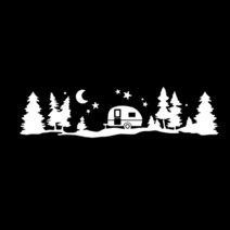 미니 카라반 용품 부품 자동차 산악 그래픽 스티커 1 개 모터홈 Horsebox 캐러밴 RV 밴 바디 장식 비닐 데