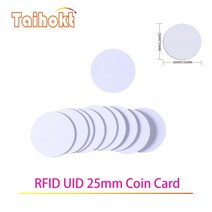 1 5 10개X1세트S UID 스마트 칩 스티커 RFID 재기록 복제 복사기 태그 13 56Mhz NFC DuplicatorToken 1K S50 25MM 변경 다가구 키, 10PCS-UID Coin