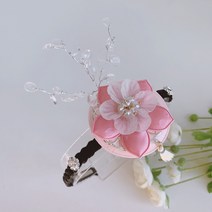 장미공주 애기씨 한복 머리핀 머리띠