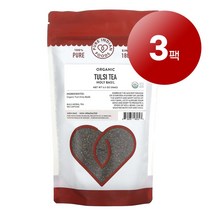 리암마켓 Pure Indian Foods 퓨어 인디안 푸드 오가닉 툴시 차 홀리 바질 허브 티 156g 1팩, 3팩