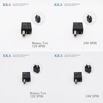 자동차 컨버터 인버터 퓨즈 포함 릴레이 모터 보트 12V 24V 4 핀 5 40A 80A, 20.30A Mini Relay - 24V 5pin, 1개