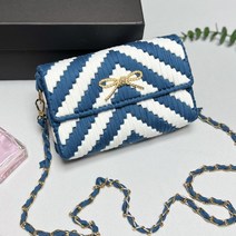 도두리 DIY 손뜨개 코바늘 뜨개질 망뜨개 망스티치 가방 만들기 키트 패키지 뜨기-캐럿, 캐럿 블루탱