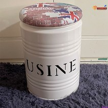 인테리어 의자 업소용 철재의자 드럼통의자 빈티지의자 소파 디자인 카페 당구장의자 사무실 헬스장, 깃털화이트높이47폭33cm