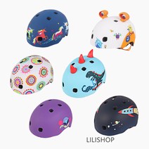 마이크로킥보드 악세사리 헬멧 디럭스 V3 3D 몬스터 공룡, M 하이 헬멧 유니콘 S