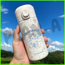 시나모롤 화이트 텀블러 보온 보냉 물병 물통 휴대용 스테인리스 스텐 보온병, 350ml 폭탄컵 BW6567 큐트