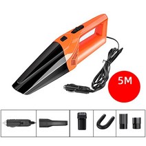 휴대용 진공 청소기 무선 압축 공기 먼지 떨이 Rechargeabl 무선 자동차 휴대용 자동차 홈, 03 wired orange