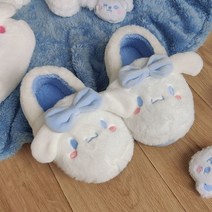 털신발 Sanrio cinnamoroll 홈 퍼지 슬리퍼 y2k 신발 여성 겨울 따뜻한