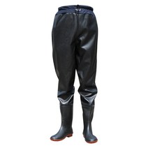 남녀 공용 방수 허리 장화 낚시 바지 모내기 갯벌 체험, D.39야드, B.특별제공(허리)75실크가죽패턴블랙