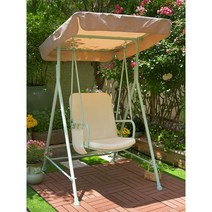 가정용 그네 펜션 야외그네 흔들의자 어린이 해먹의자, 더블 베이지