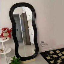 비정형거울 웨이브전신거울 독특한 침실 현관 드레스룸 옷가게, 기본, 70x170cm 블랙