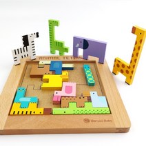 고려베이비 동물 테트리스 동물 퍼즐 원목장난감 교구