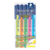 스테들러 고체형 형광펜 5색, 혼합 색상, 12세트