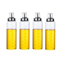 헤이엔코 스텐 노멀 캡 내열유리 밀폐 오일병 +스티커, 500ml x 4+스티커