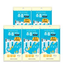 인터펫코리아 펫원 습식스틱 고양이간식 짜먹는츄릅 4종류 60g x 택일 5개, 참치맛