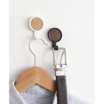 신혼부부 인테리어 우드 무타공 후크 접착식후크 옷걸이 벽고리, 화이트