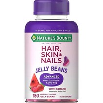 Natures Bounty advanced hair 비오틴이 함유 혼합과일맛 젤리 180개, 180정