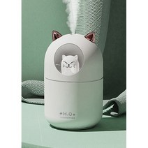 엘케이 고양이 USB 미니가습기+필터5개 추가 회사용 청소간편 10평 청소하기쉬운 소음없는 간이, 01.흰색