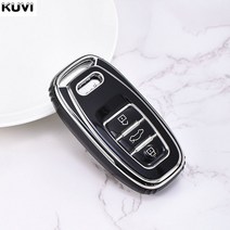 아우디 호환 키케이스도금 TPU 자동차 키 케이스 아우디 A1 A3 8P A4 A5 A6 C7 A7 S3 S7 S8 R8 Q2 Q3 Q5 Q7, 01 A style Black