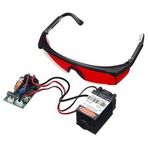 레이저 절단 450nm 2500mW 고출력 포커싱 블루 레이저 모듈 TTL 12V DIY CNC 커팅 조각기 액세서리 2.5W +, 한개옵션0