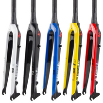 자전거포크 서스펜션 프레임 ievele 전체 탄소 섬유 산악 자전거 테이퍼 튜브 프론트 포크 하드 포크 26 인치 27.5 인치 29 충격 흡수 장치 없음 1-1/2, 11.29인치 블루