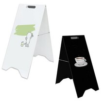 카페 안내 스탠드 A형 입구 배너 광고판 철제 입간판, 화이트(무지)-30-61cm